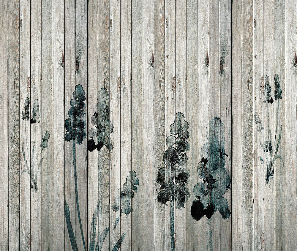 JO1009-3 Berries Negro Journeys I Mural by Tres Tintas
