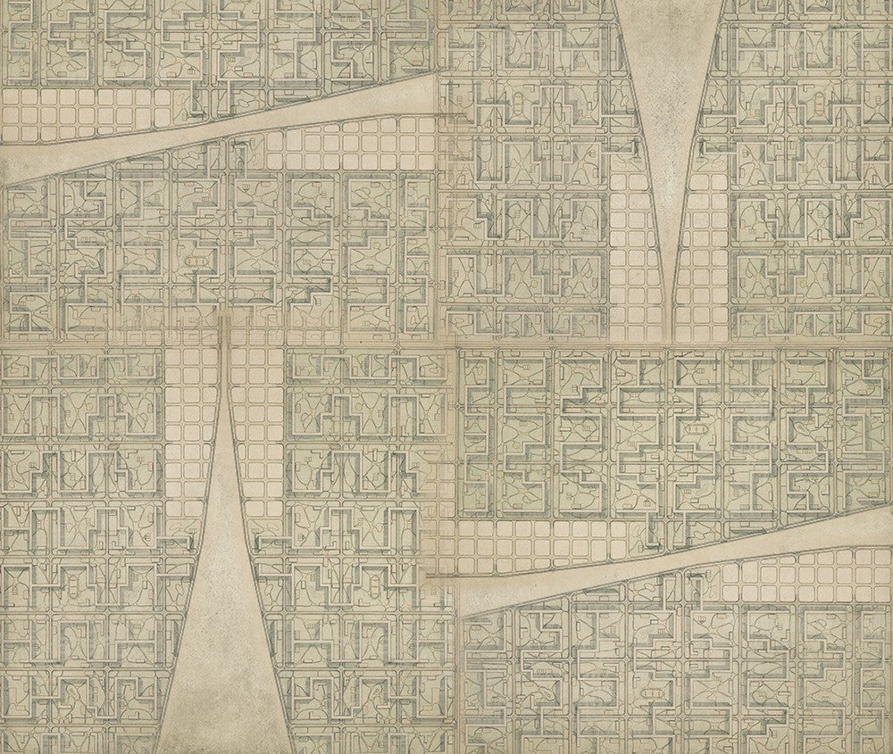 JO1010-1 City Ocre Journeys I Mural by Tres Tintas