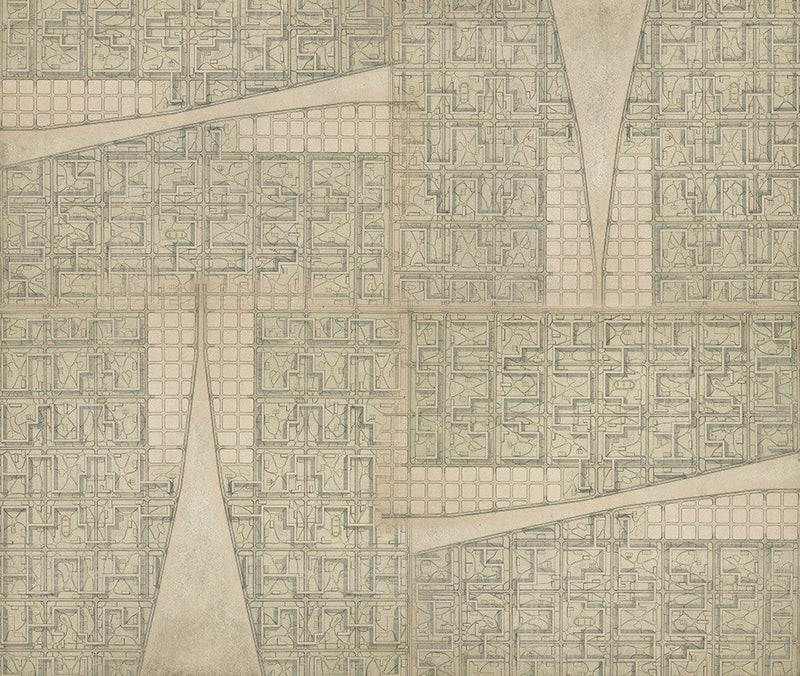 JO1010-1 City Ocre Journeys I Mural by Tres Tintas