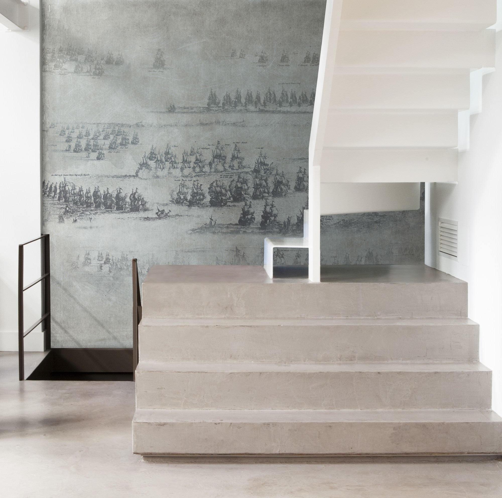 JO1012-2 Columbus Gris Journeys I Mural by Tres Tintas