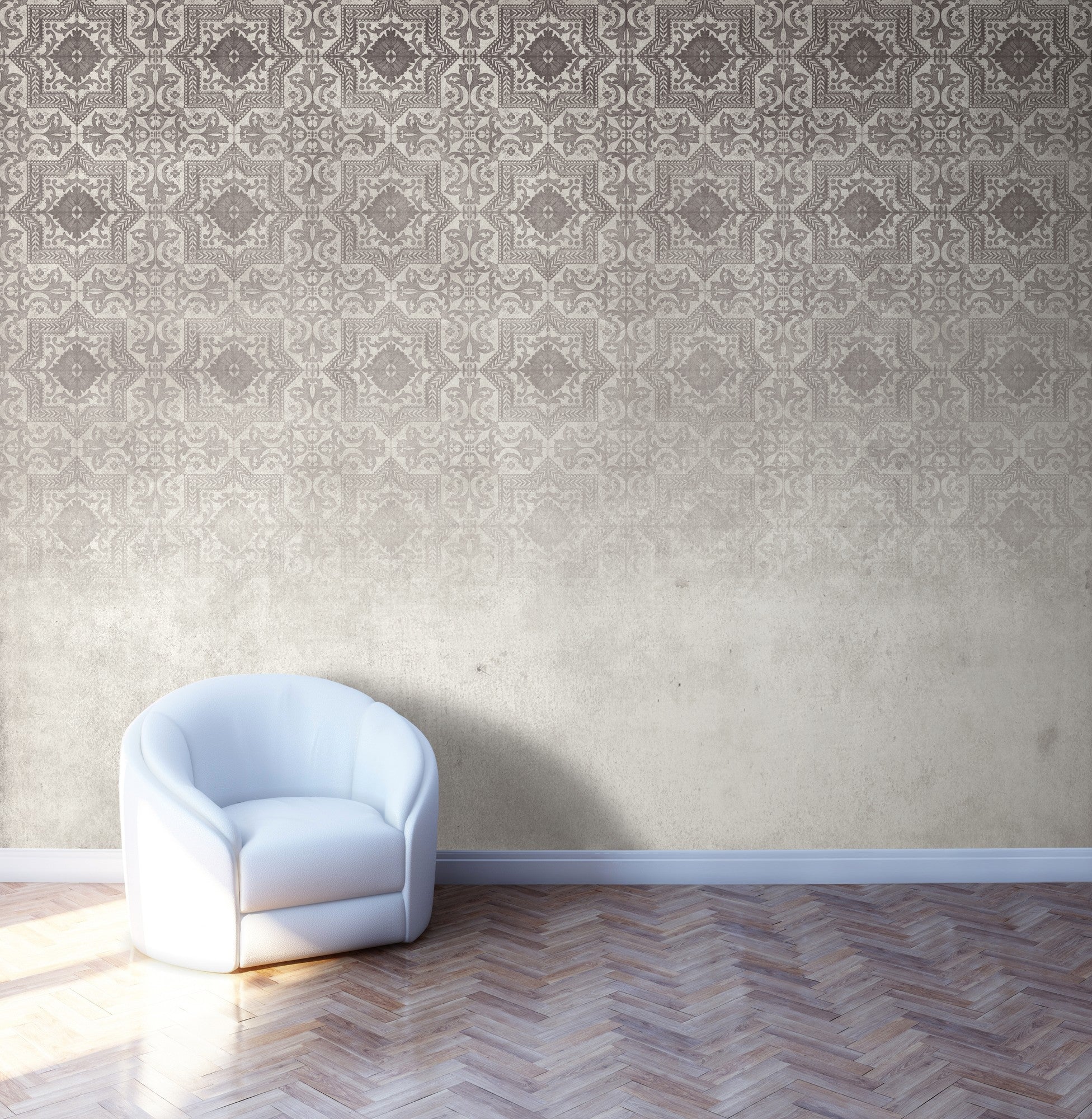 JO1016-3 Teselas Gris Journeys I Mural by Tres Tintas