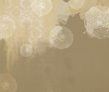 JO1017-4 Hidrangea Fondo Ocre Journeys I Mural by Tres Tintas