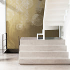 JO1017-4 Hidrangea Fondo Ocre Journeys I Mural by Tres Tintas