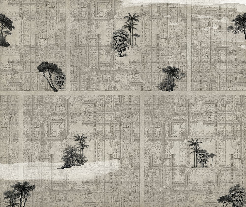 JO1027-1 Cerdá Sepia Journeys I Mural by Tres Tintas