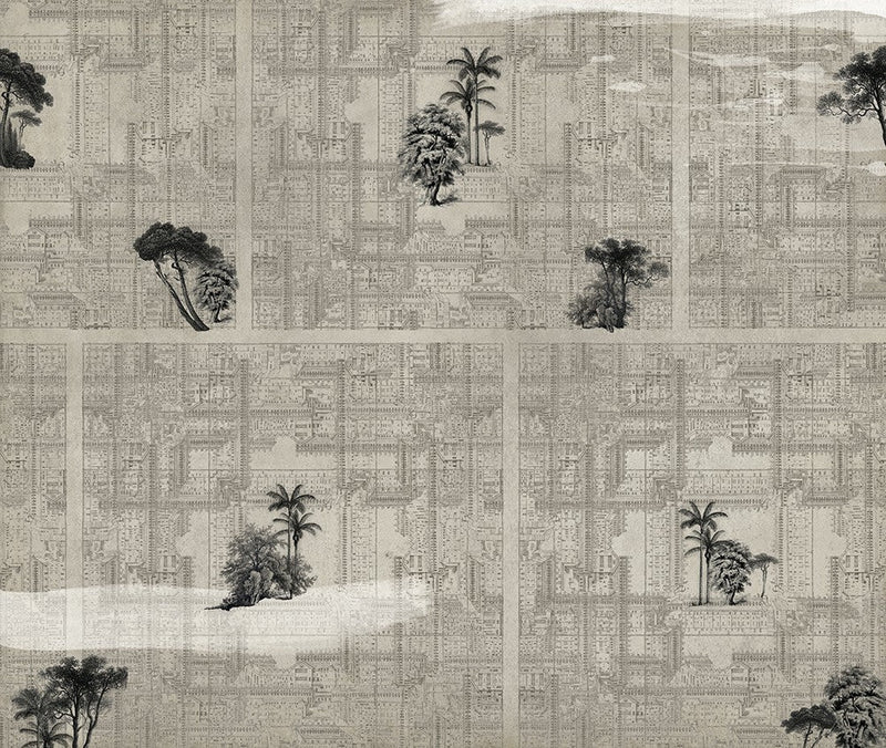 JO1027-1 Cerdá Sepia Journeys I Mural by Tres Tintas