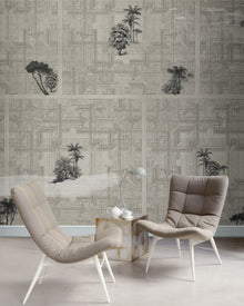 JO1027-1 Cerdá Sepia Journeys I Mural by Tres Tintas