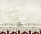 JO1028-1 Bicycle Rojo Journeys I Mural by Tres Tintas