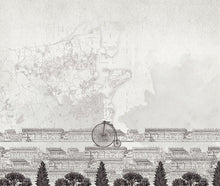 JO1028-3 Bicycle Gris Journeys I Mural by Tres Tintas