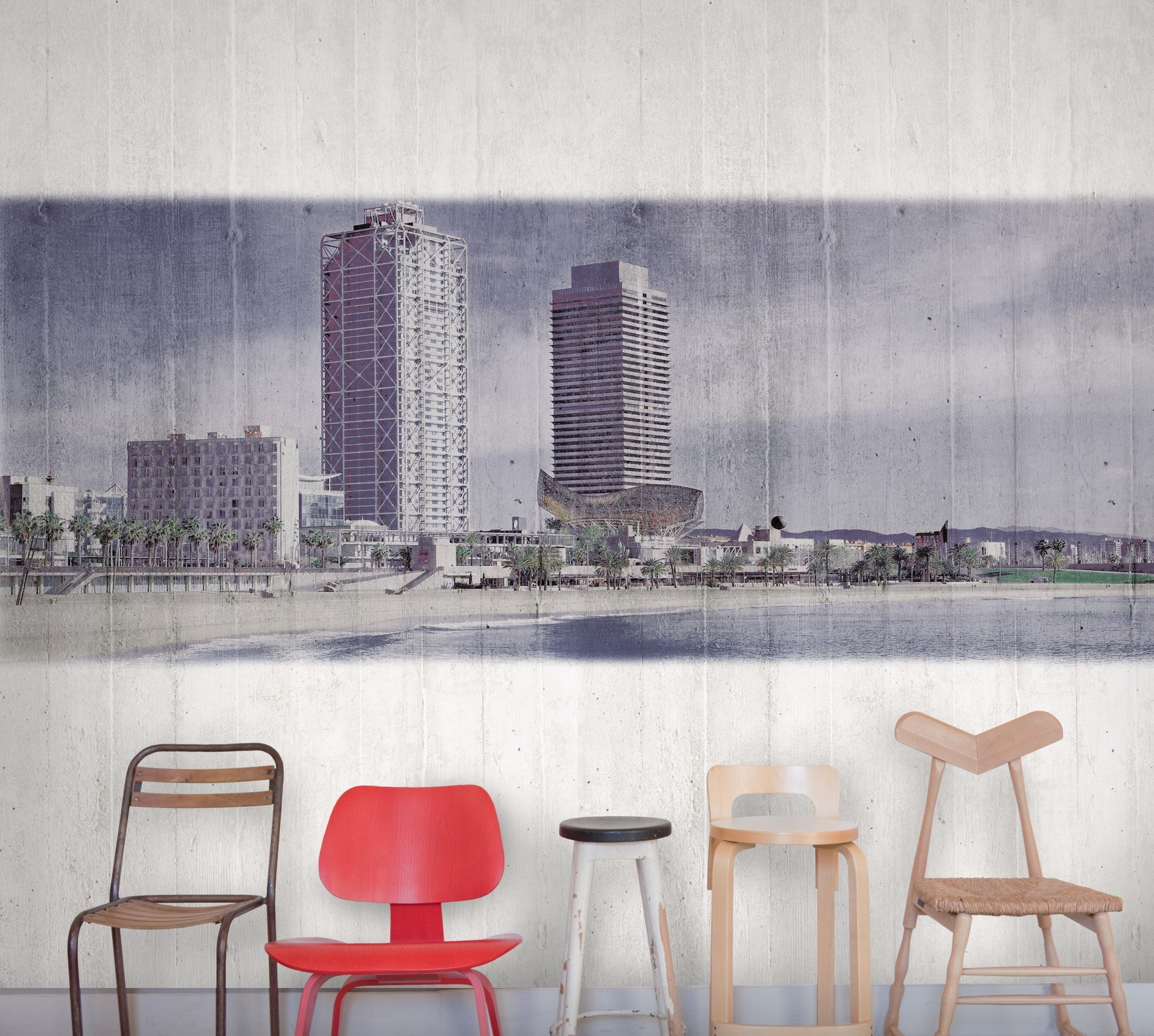 JO1031-2 Barcelona Color Journeys I Mural by Tres Tintas