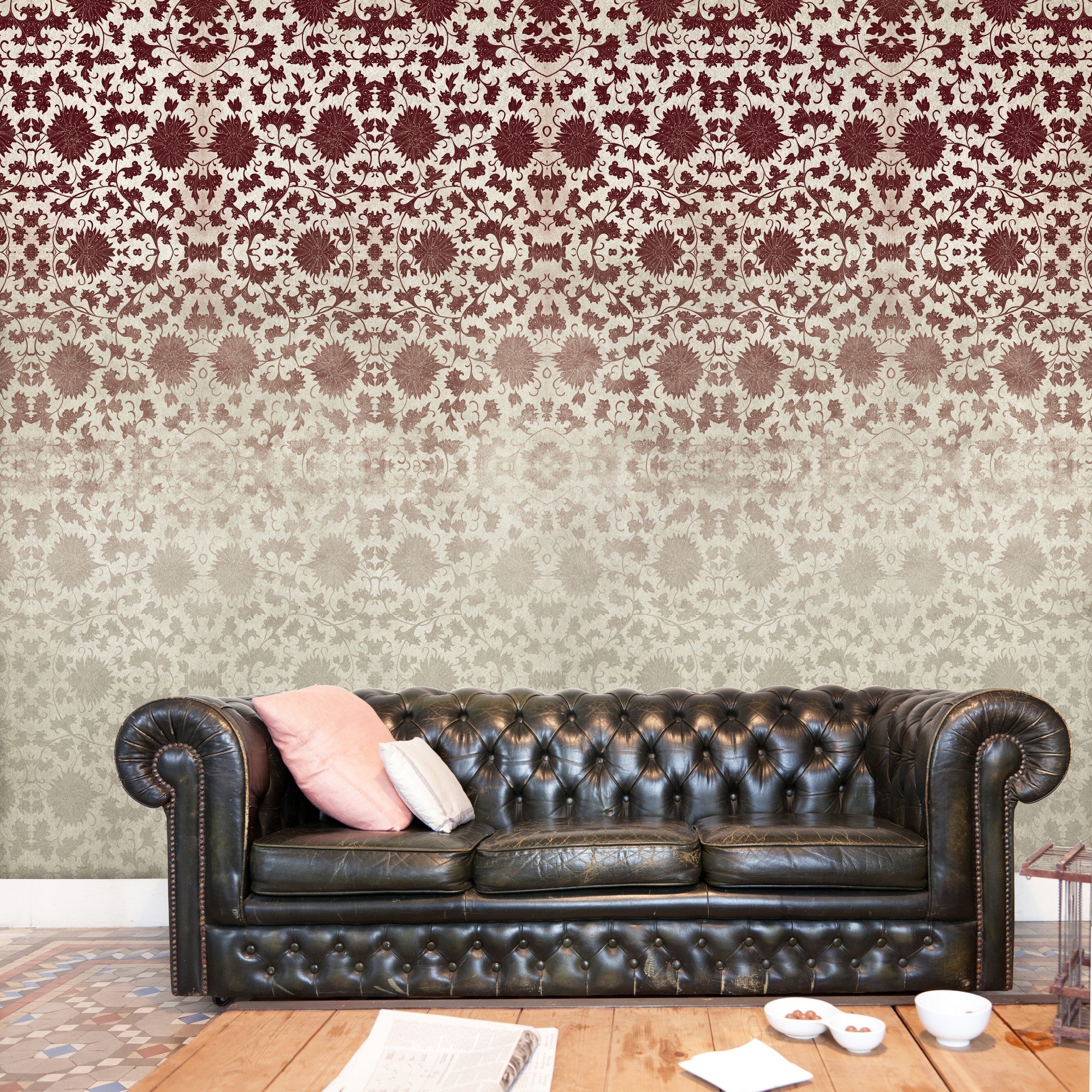 JO1033-1 Corominas Rojo Journeys I Mural by Tres Tintas