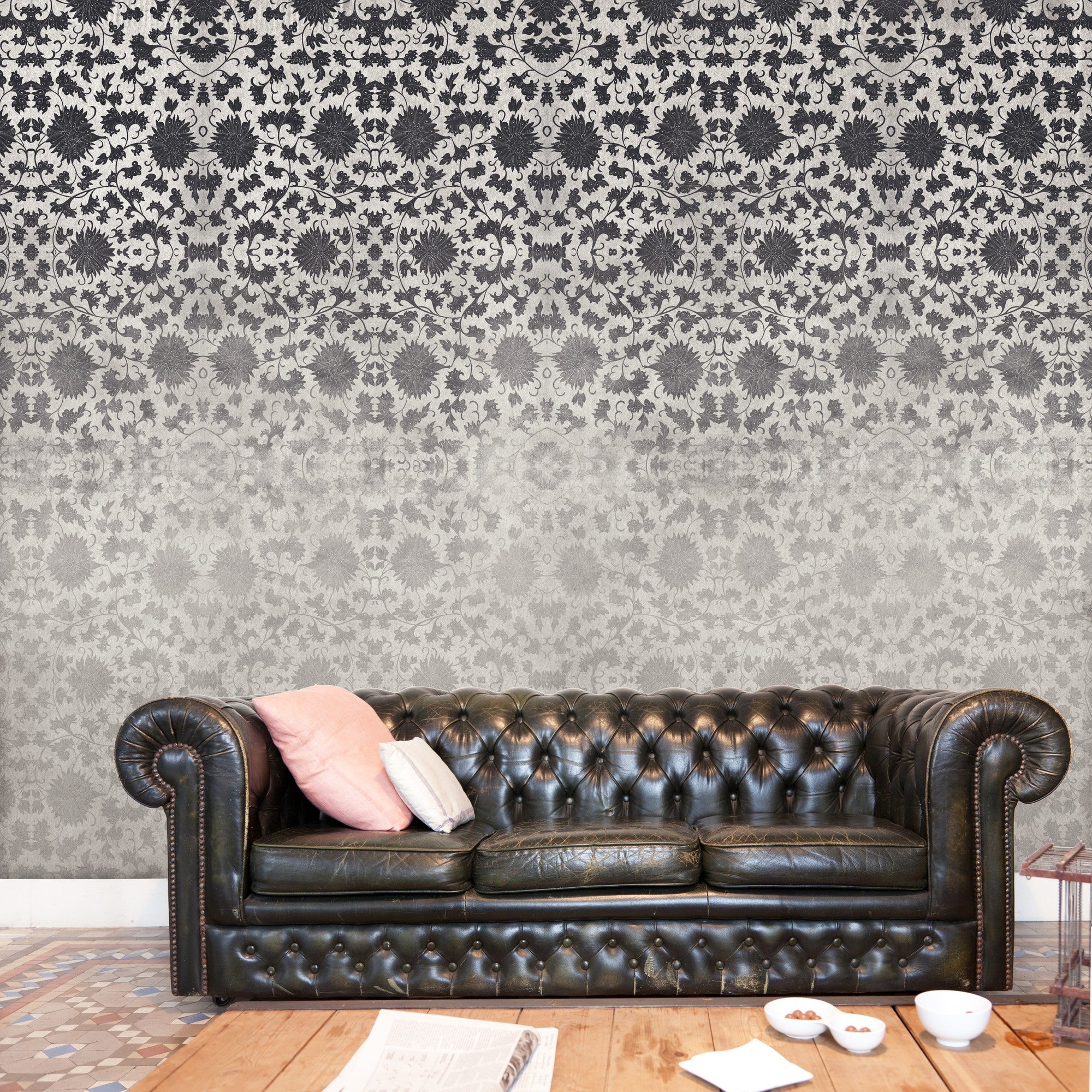 JO1033-3 Corominas Negro Journeys I Mural by Tres Tintas