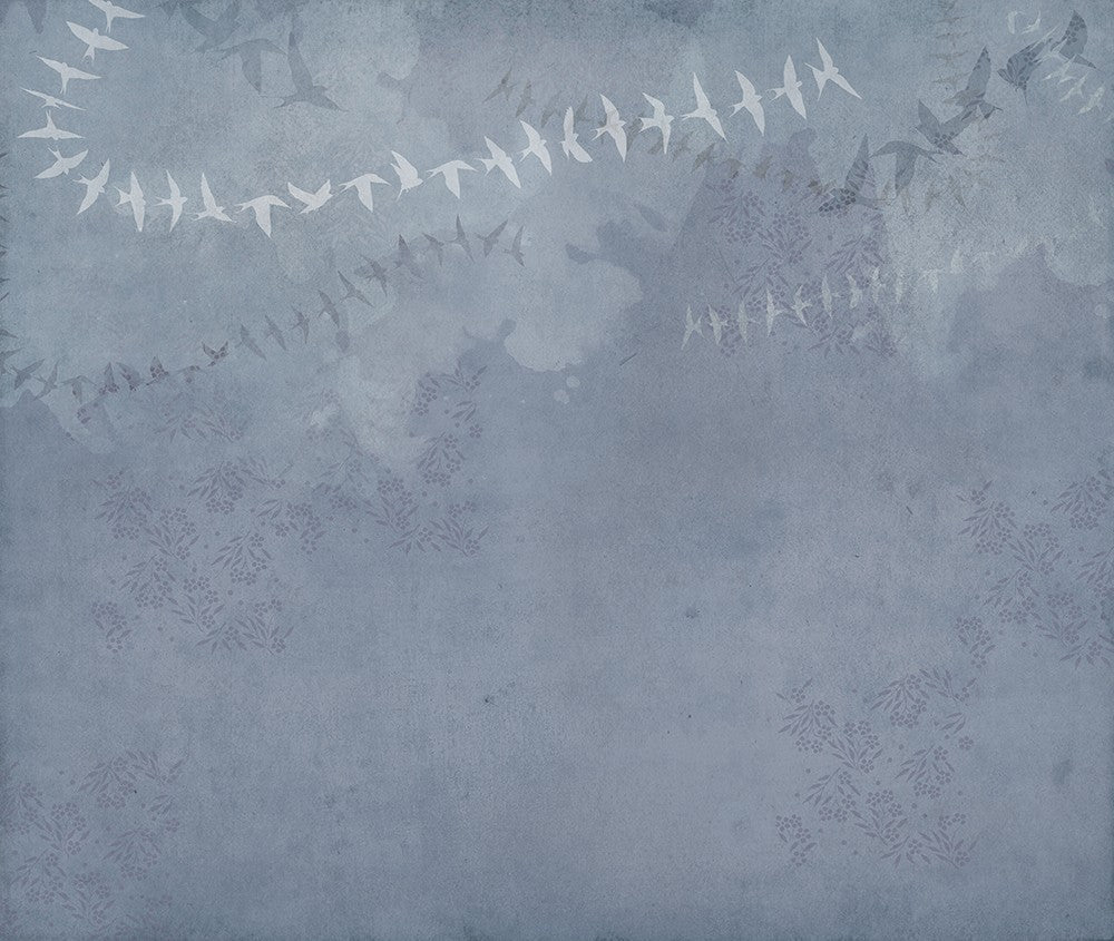 JO1034-1 Birds Ocre Journeys I Mural by Tres Tintas