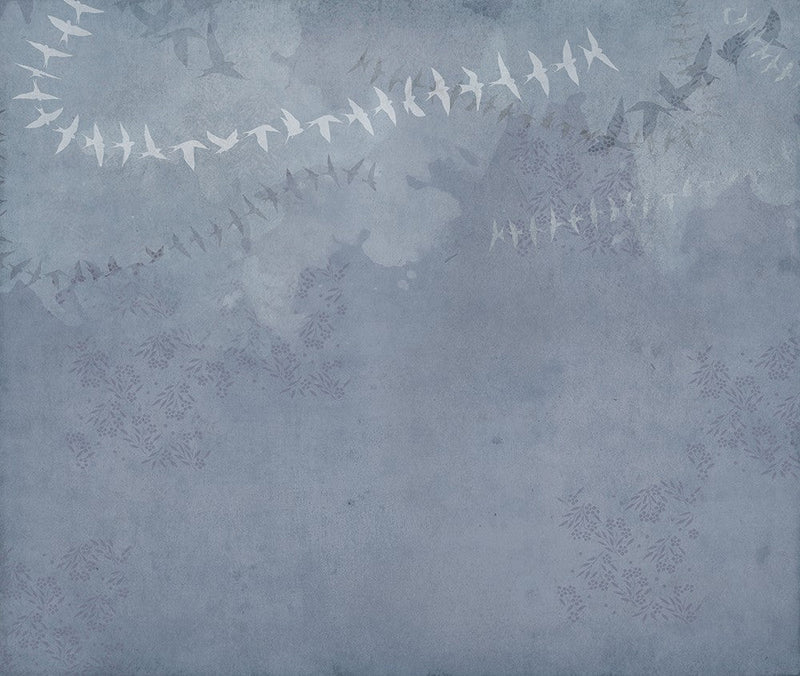 JO1034-1 Birds Ocre Journeys I Mural by Tres Tintas