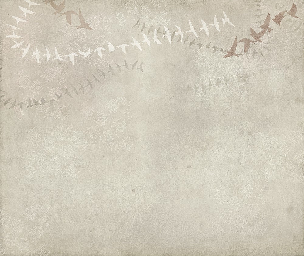 JO1034-2 Birds Turquesa Journeys I Mural by Tres Tintas