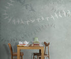 JO1034-2 Birds Turquesa Journeys I Mural by Tres Tintas