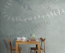 JO1034-2 Birds Turquesa Journeys I Mural by Tres Tintas