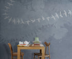 JO1034-4 Birds Azul Journeys I Mural by Tres Tintas