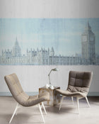JO1035-1 London Azul Journeys I Mural by Tres Tintas