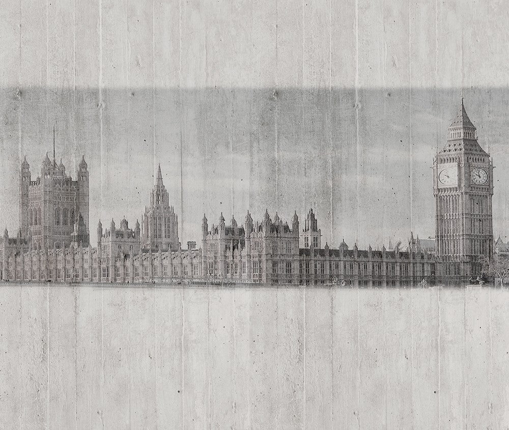 JO1035-2 London Gris Journeys I Mural by Tres Tintas