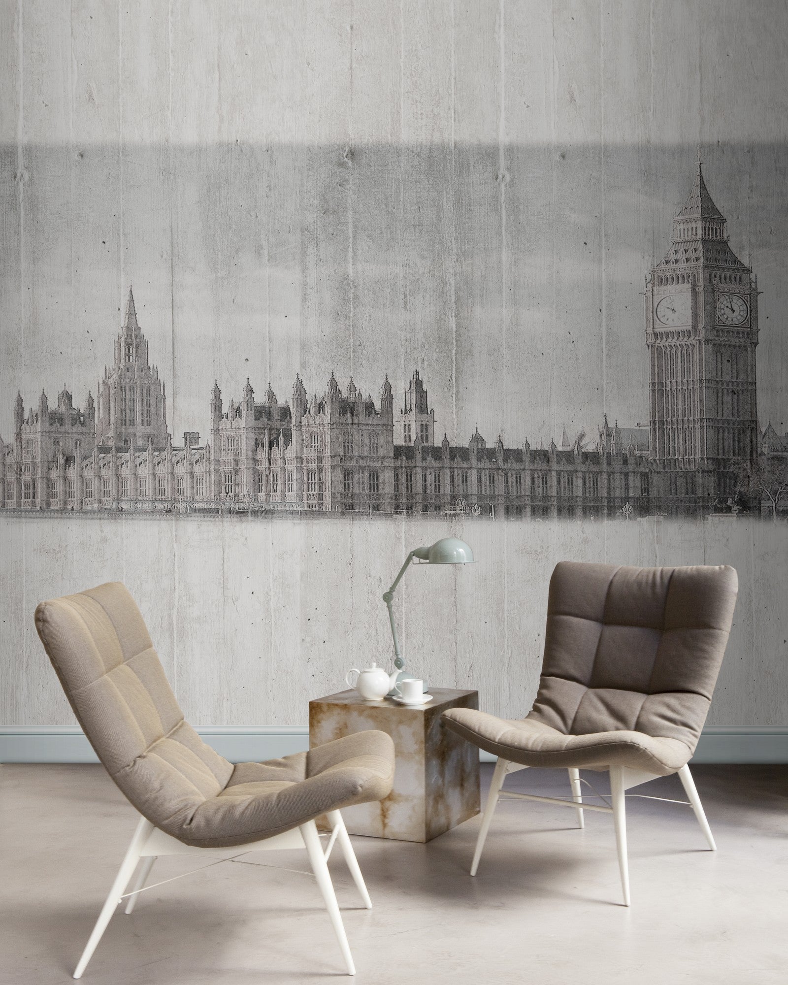 JO1035-2 London Gris Journeys I Mural by Tres Tintas