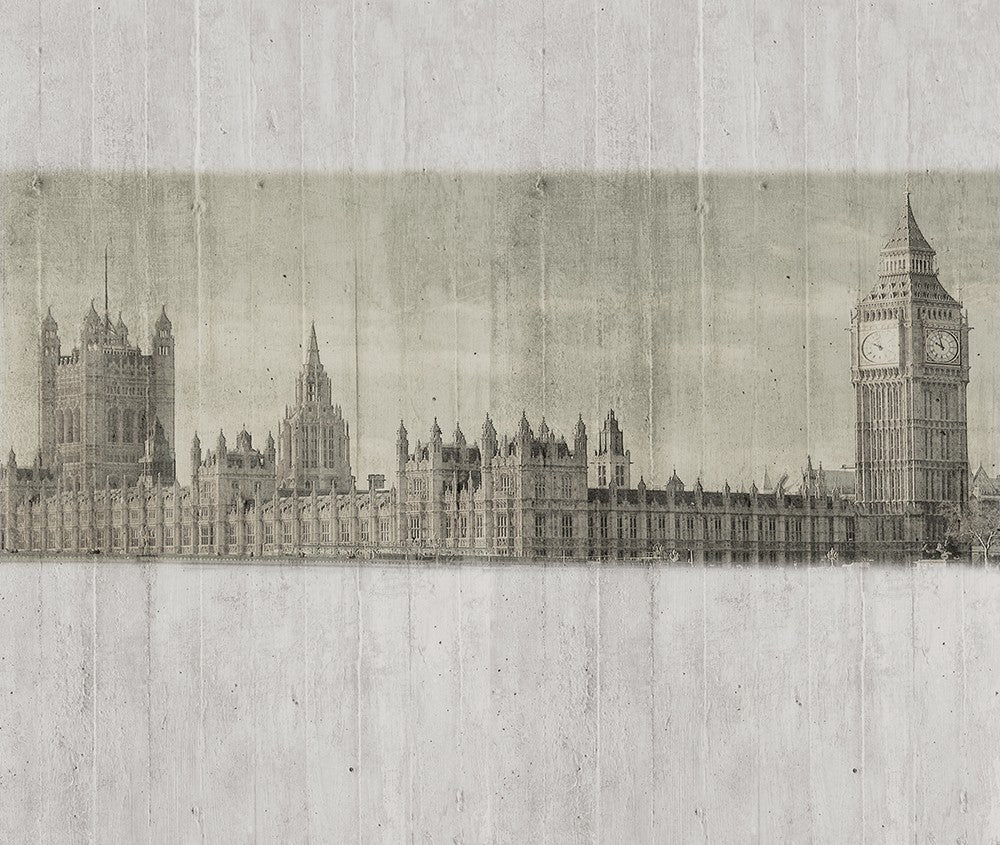 JO1035-3 London Sepia Journeys I Mural by Tres Tintas