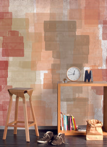 JO1038-1 Suitcases Rojo Journeys I Mural by Tres Tintas