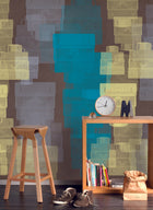 JO1038-2 Suitcases Azul Journeys I Mural by Tres Tintas
