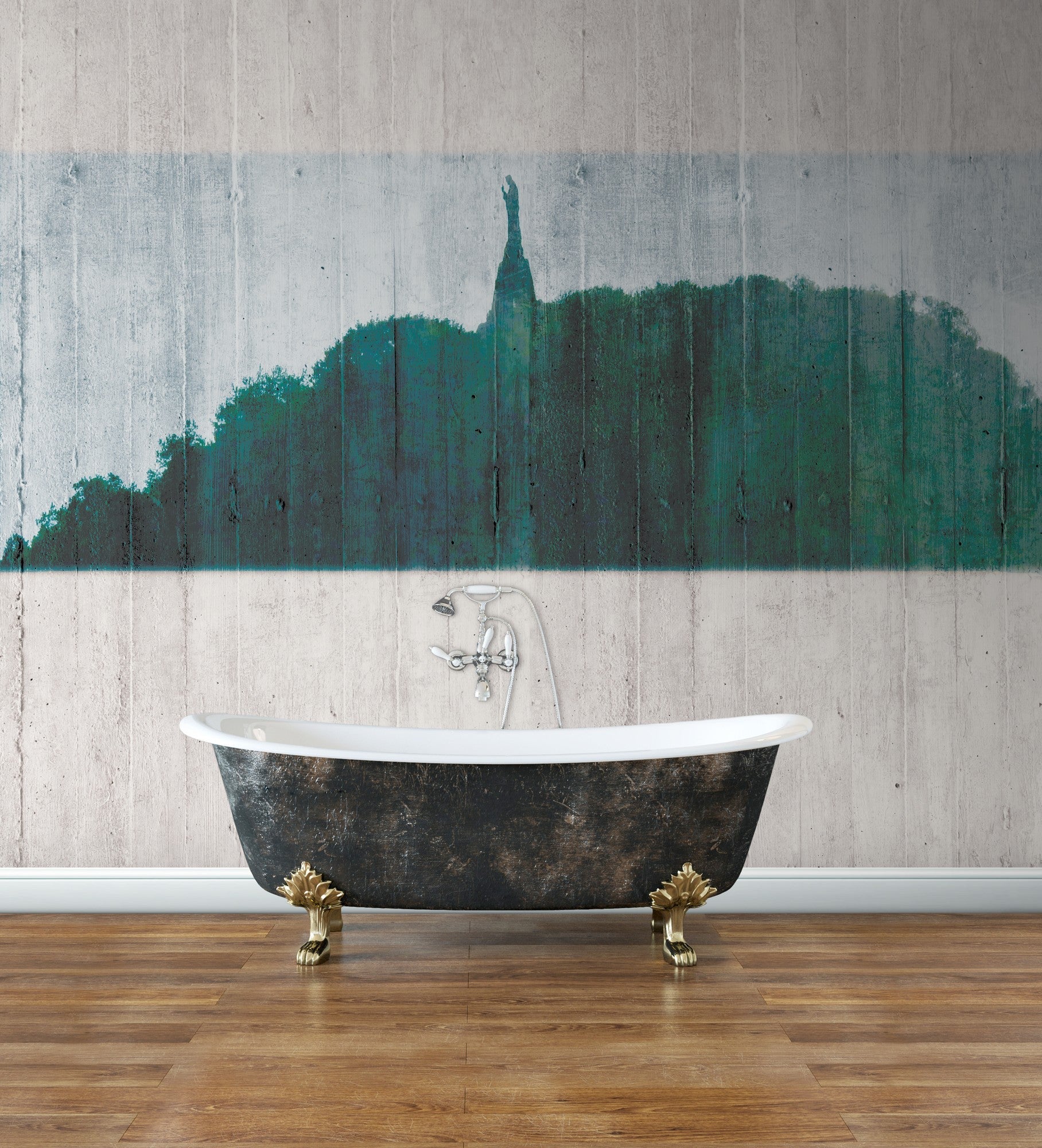 JO1039-1 San Sebastian Verde Journeys I Mural by Tres Tintas