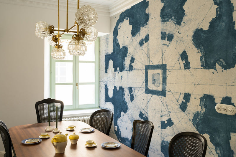JO2702-2 Florence Blue Journeys II Mural by Tres Tintas