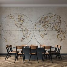 JO2714-1 Globe Colored Journeys II Mural by Tres Tintas