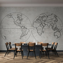 JO2714-2 Globe White Journeys II Mural by Tres Tintas