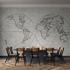 JO2714-2 Globe White Journeys II Mural by Tres Tintas