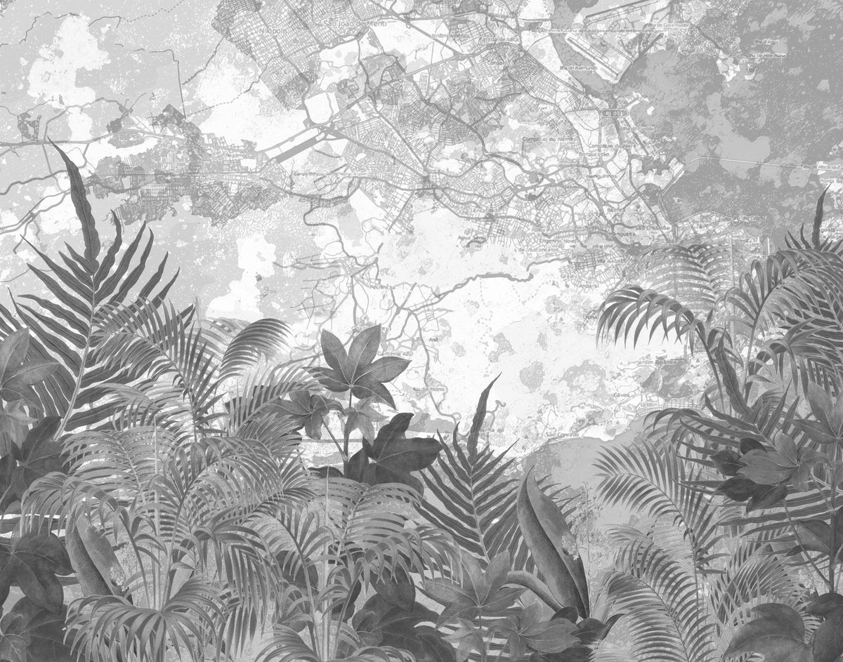 JO2715-1 Rio B/W Journeys II Mural by Tres Tintas