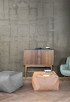 JO2722-1 Venice Grey /Brown Journeys II Mural by Tres Tintas