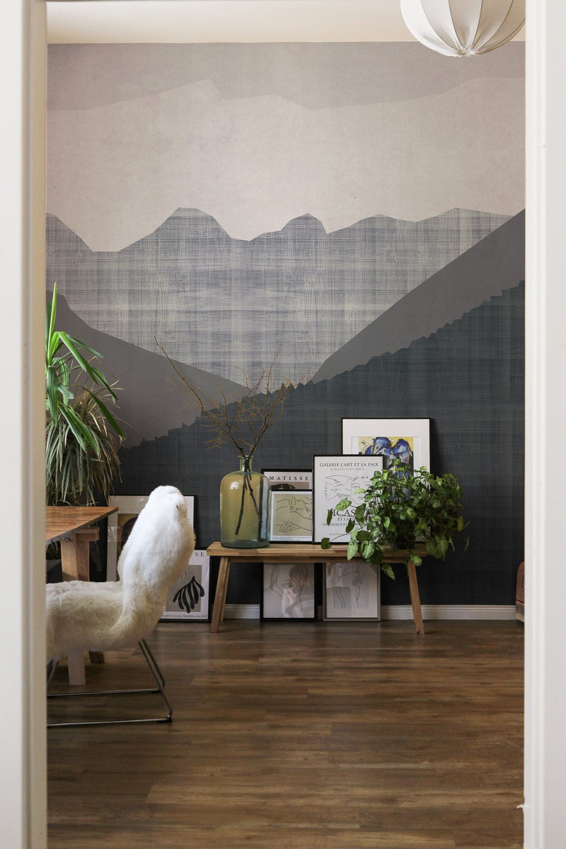 JO2723-1 Berna Blue Journeys II Mural by Tres Tintas