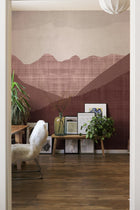 JO2723-2 Berna Red Journeys II Mural by Tres Tintas