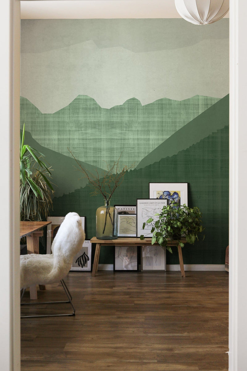 JO2723-3 Berna Green Journeys II Mural by Tres Tintas