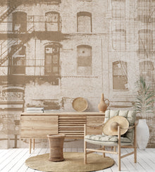 JO2725-2 Soho Bronw Journeys II Mural by Tres Tintas