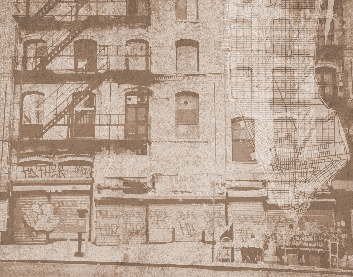 JO2725-2 Soho Bronw Journeys II Mural by Tres Tintas