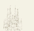 Barcelona Beig Journeys II Mural by Tres Tintas