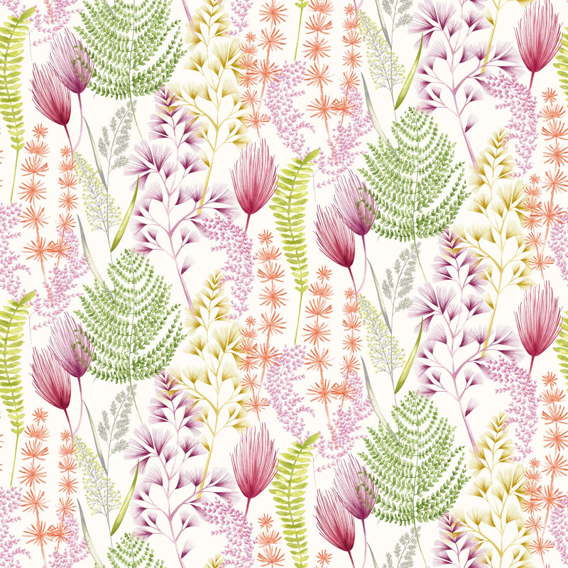 JRD50101W Summer Ferns Coral Pink Wallpaper by Ohpopsi