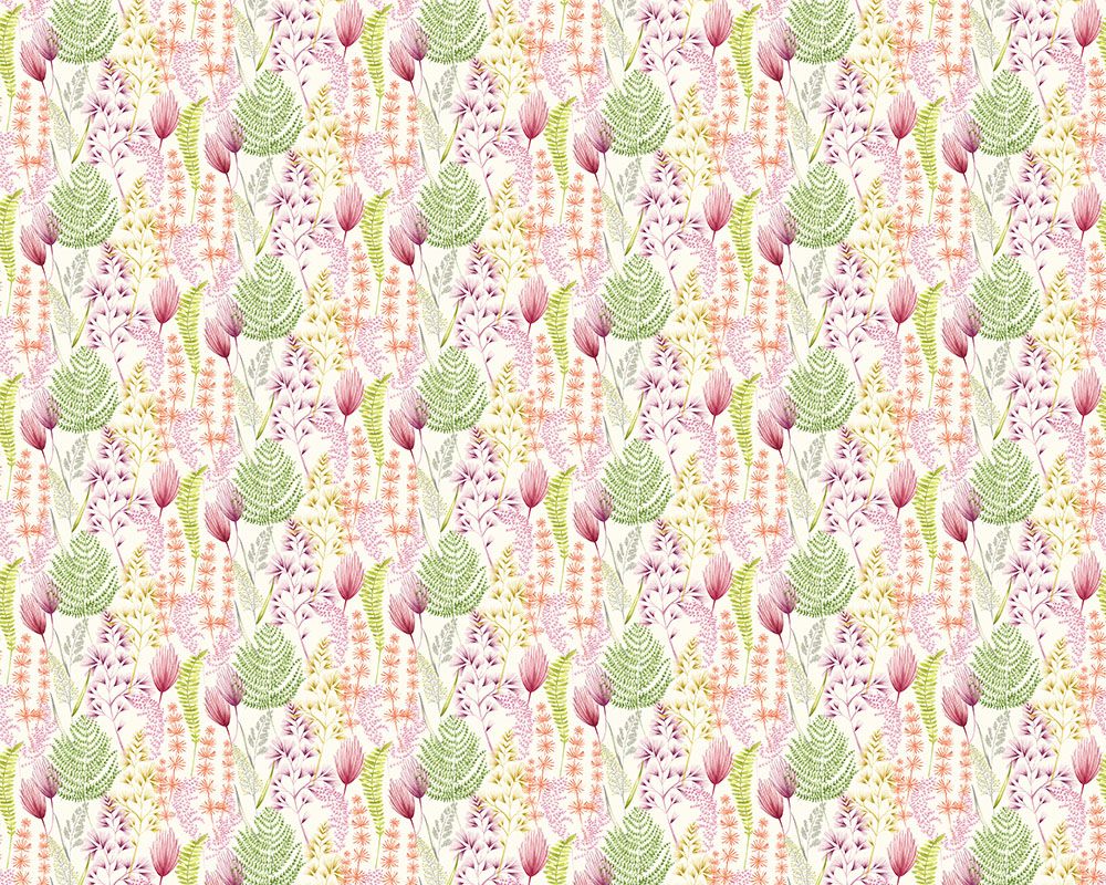 JRD50101W Summer Ferns Coral Pink Wallpaper by Ohpopsi