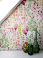 JRD50101W Summer Ferns Coral Pink Wallpaper by Ohpopsi