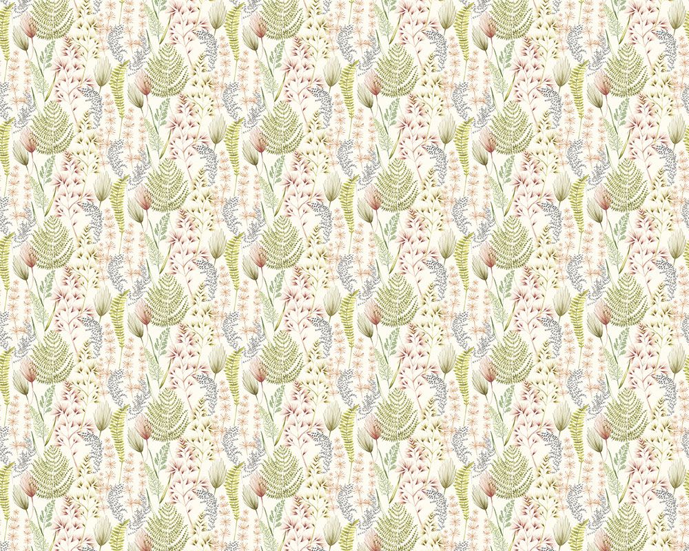 JRD50103W Summer Ferns Terracotta Wallpaper by Ohpopsi