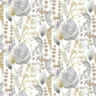 JRD50105W Summer Ferns Grey Mustard Wallpaper by Ohpopsi