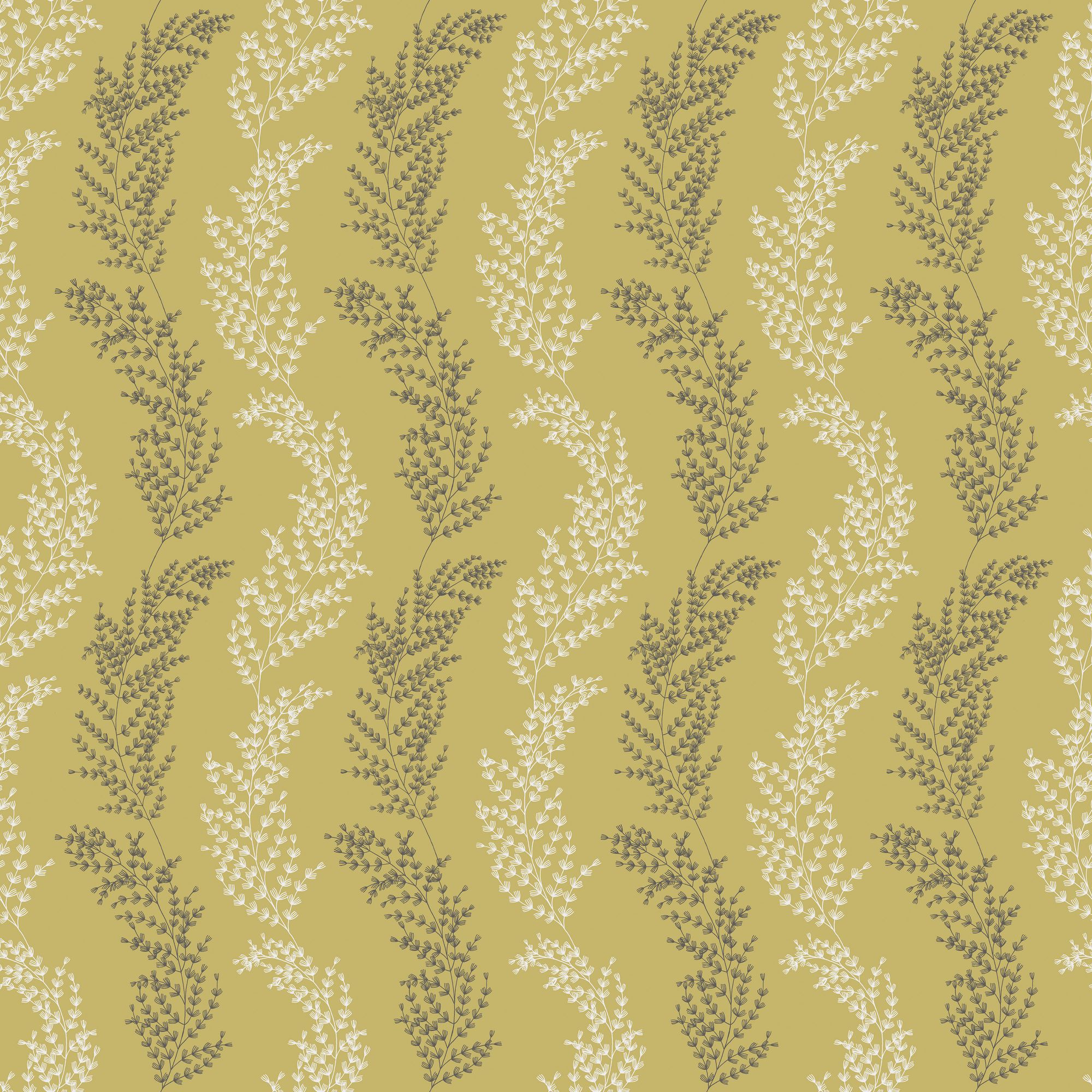 JRD50107W Mimosa Trail Mustard Wallpaper by Ohpopsi