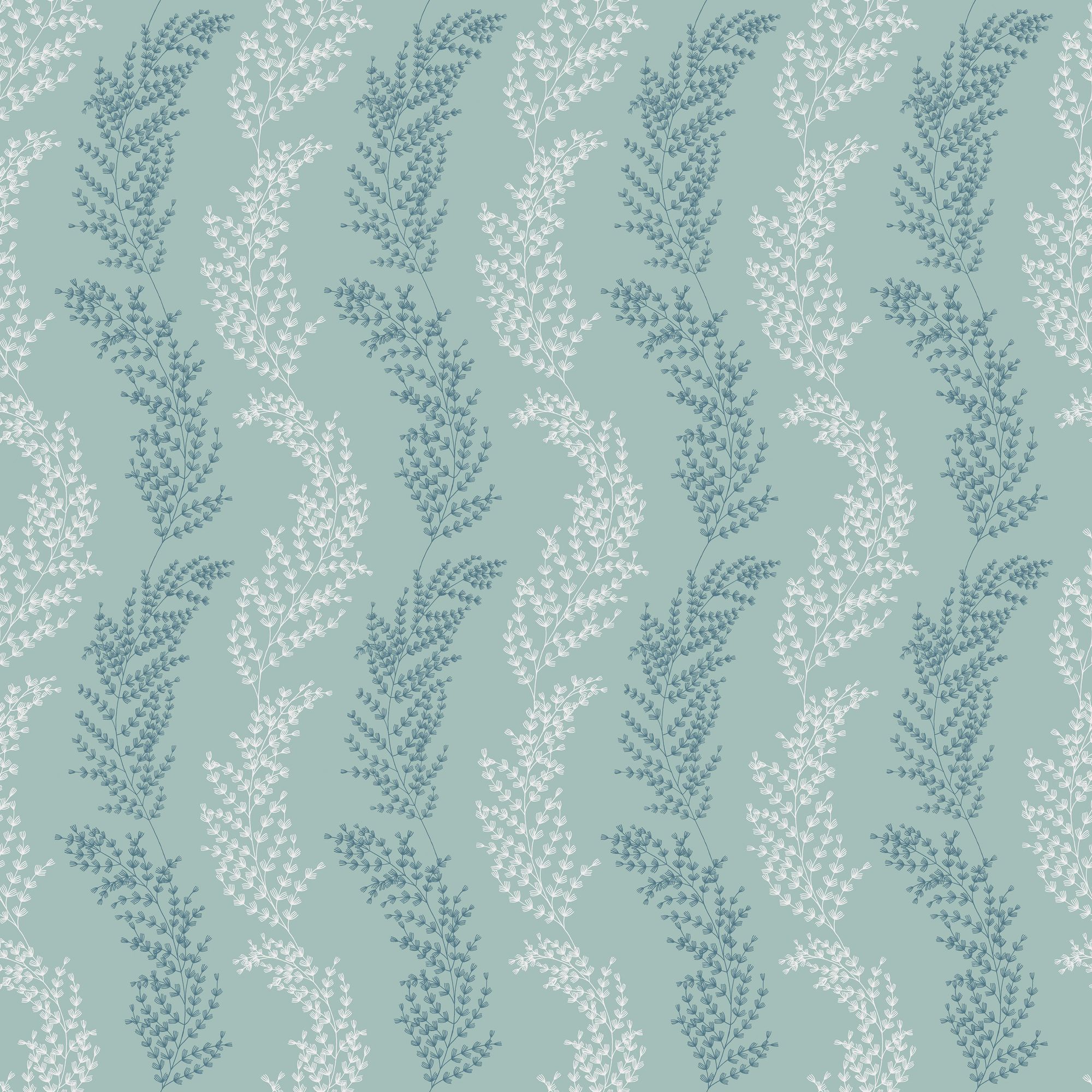 JRD50108W Mimosa Trail Teal Wallpaper by Ohpopsi
