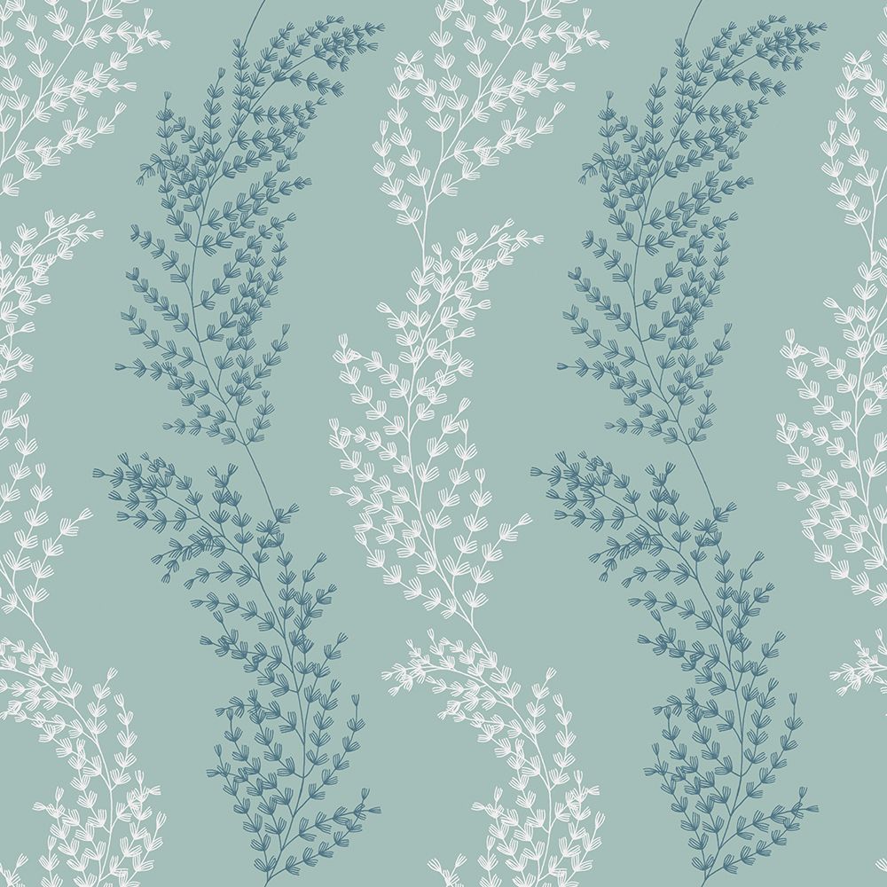 JRD50108W Mimosa Trail Teal Wallpaper by Ohpopsi
