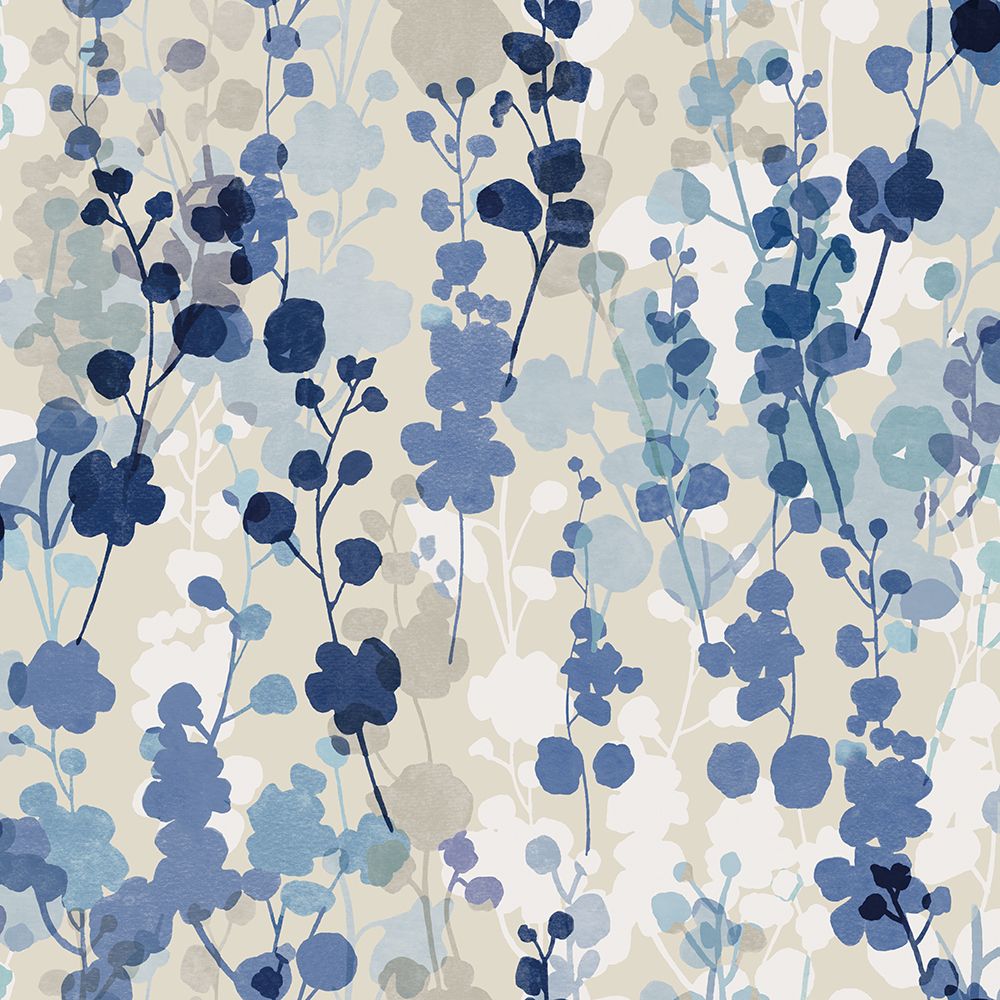 JRD50124W Blossom Blue Natural Wallpaper by Ohpopsi