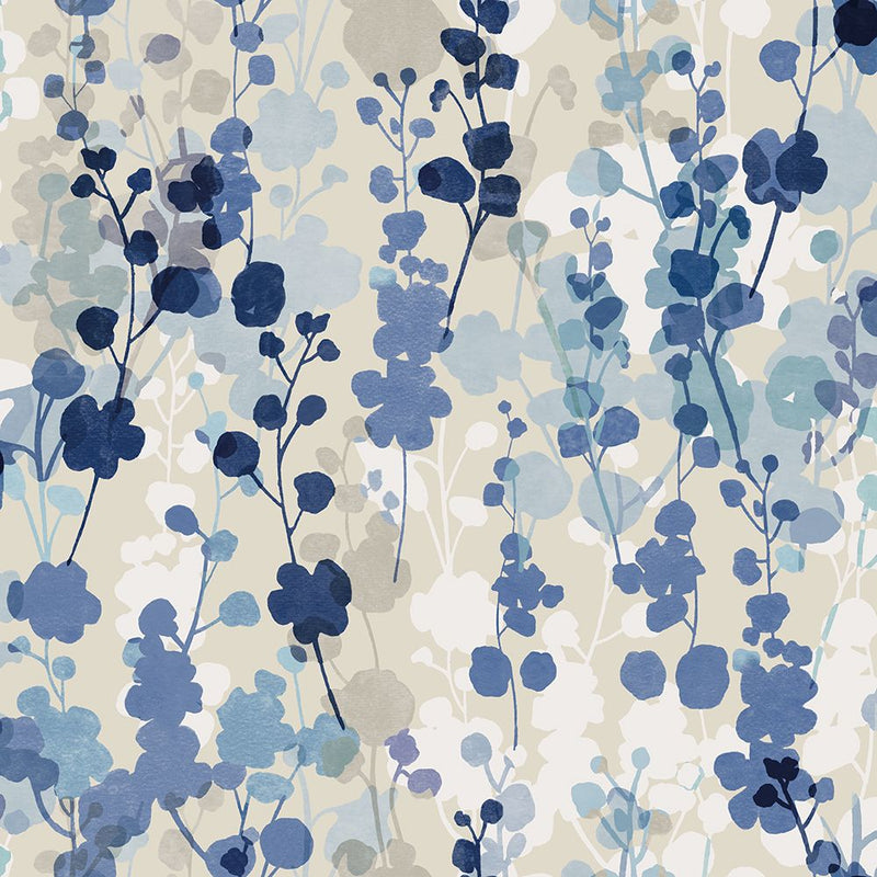 JRD50124W Blossom Blue Natural Wallpaper by Ohpopsi